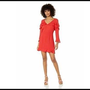 Jack BB Dakota Love the Nightlife ruffle red mini dress size 10